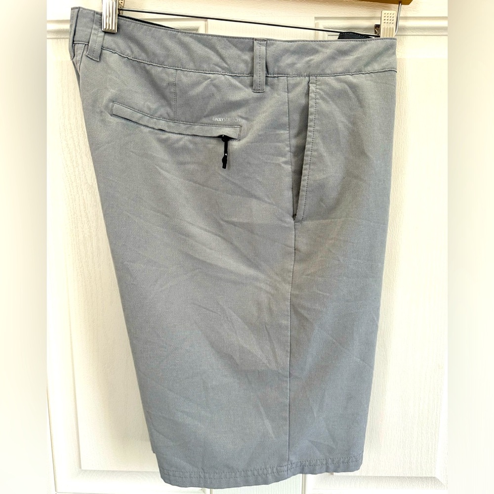 Quicksilver Amphibian Shorts in Slick Silver Gray, 4-Way Stretch, 33